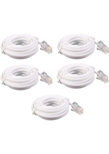 10X RJ11 6P4C - RJ45 8P4C Modüler Telefon Internet Uzatma Kablosu 3 Metre (Yurt Dışından)