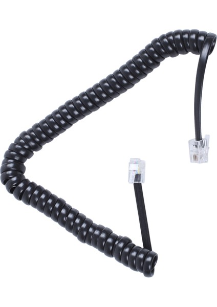 4x Yedek Rj9 4P4C Fiş Sarılmış Esnek Telefon Elleri Kablo Hattı Siyah (Yurt Dışından) fiyatları