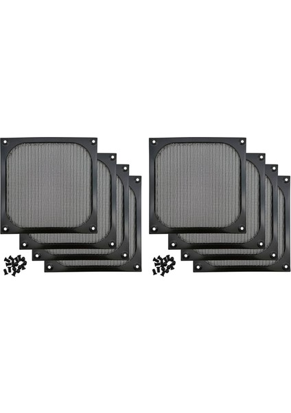 140MM Masaüstü Bilgisayar Kılıfı Fan Toz Filtresi Izgaralar Toz Geçirmez Kılıf Kapağı Vidalı, Alüminyum Çerçeve Örgü, 8 Paket (Yurt Dışından)