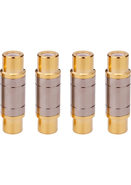 4 Pcs Rca Konnektörü Altın Kaplama Düz Rca Dişi Jak Adaptörü Ses Fişi Adaptörü (Yurt Dışından)