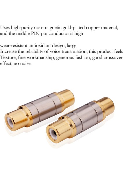 4 Pcs Rca Konnektörü Altın Kaplama Düz Rca Dişi Jak Adaptörü Ses Fişi Adaptörü (Yurt Dışından) modelleri