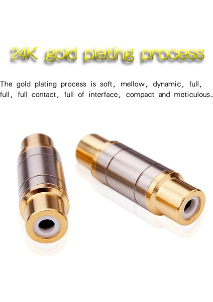 4 Pcs Rca Konnektörü Altın Kaplama Düz Rca Dişi Jak Adaptörü Ses Fişi Adaptörü (Yurt Dışından) fırsatları