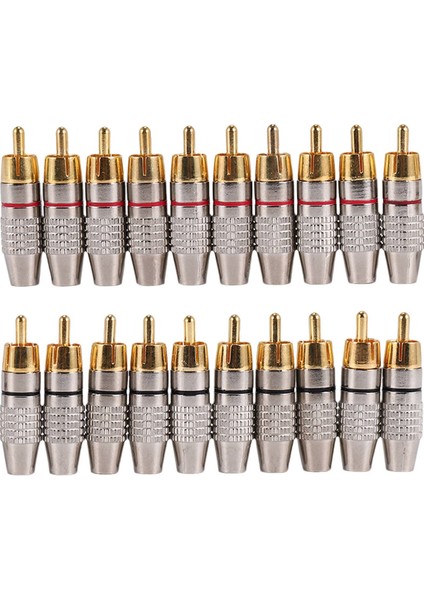 20 Pcs Rca Fiş Sesli Video Kilitleme Kablosu Konnektörü Altın Kaplama (Yurt Dışından) indirimleri