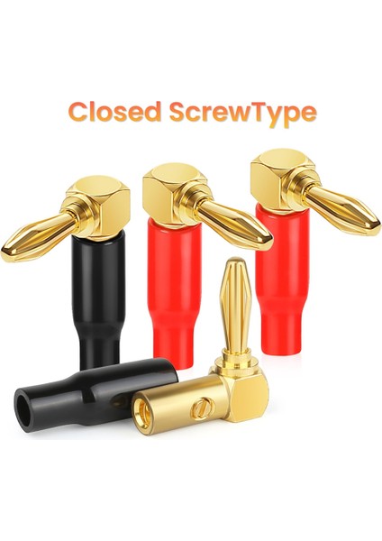 Sağ Açılı Muz Fişleri 24 Adet, Hoparlör Teli, Duvar Plakası, Ev Sineması, Ses/video Alıcısı Için 90 Derece Muz Konnektörü (Yurt Dışından) fırsatları