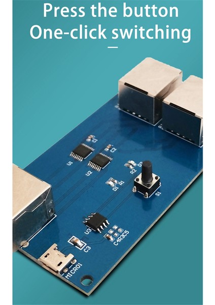 Gigabit Ethernet Bağlantı Noktası Anahtarlayıcı Dahili/harici Ağ Anahtarlayıcı Ağ Kablosu Geniş Bant 2-1-Out Distribütör Modülü (Yurt Dışından)