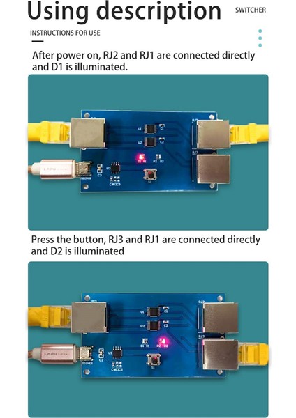 Gigabit Ethernet Bağlantı Noktası Anahtarlayıcı Dahili/harici Ağ Anahtarlayıcı Ağ Kablosu Geniş Bant 2-1-Out Distribütör Modülü (Yurt Dışından) fırsatları