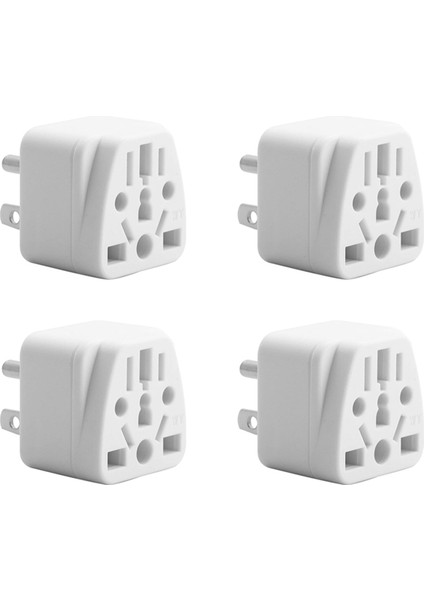 4x Abd Seyahat Fişi Adaptörü Ab/uk/au/ın/cn/jp/asıa/italya/brezilya&#39;ya Abd&#39;ye (Tip B), 3 Prong Abd Fişi, Şarj Converter Beyaz (Yurt Dışından)