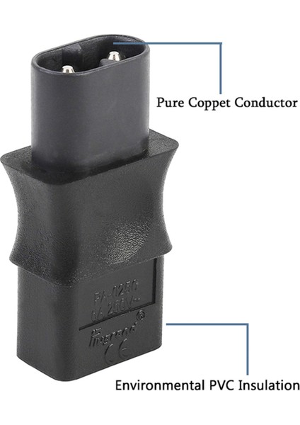 2x 2 Pimli Iec 320 C8 Erkek-Iec 320 C9 Dişi Ac Adaptörü 6A/250V Ab Endüstriyel Güç Dönüştürücü (Yurt Dışından) fırsatları