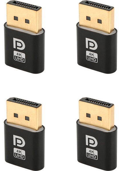 4x 4K Displayport Dummy Flug Dp Ekran Adaptörü Edıd Başsız Hayalet Emülatör Masaüstü Aksesuarları (Yurt Dışından)