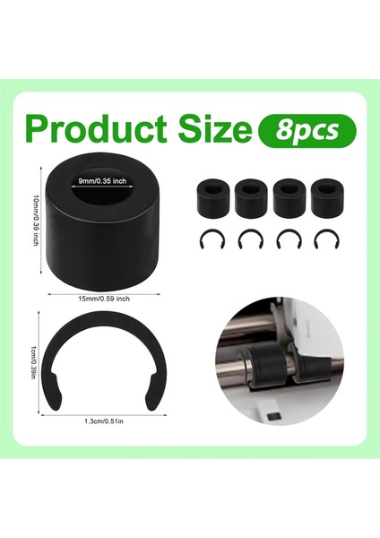 4 Adet Kauçuk Silindir Çözünürlüğü, Kriko Yapımcısı Için Uyumlu Klips Halkaları Tutma, Kauçuk Silindirin Hareket Etmesini Önleyin (Yurt Dışından) modelleri