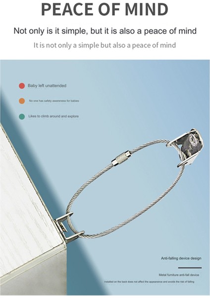 Mobilya Anti-Tip Fixer Ayakkabı Dolabı Kitaplık Dolabı Ayarlanabilir Metal Kalınlaştırılmış Güvenlik Anti-Tip Fixer Beyaz (Yurt Dışından) indirimleri