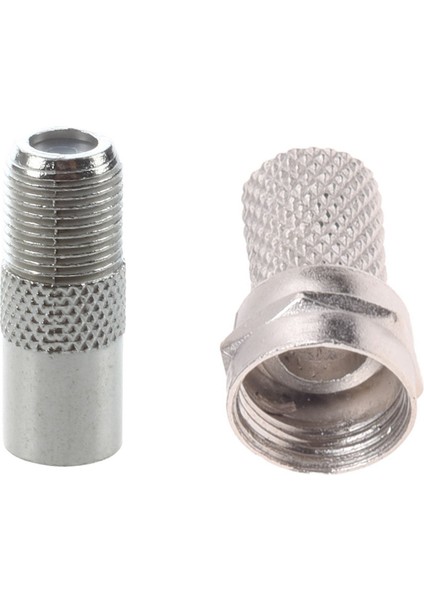 30 Pcs F-Tip Rf Konnektör: 10PCS Düz Metal F Tip Tv Tv Pal Erkek Rf Konektör Adaptörü ve 20PCS Cctv Rg6 F-Tipi Bükülme Koaksiyel Kablo Rf Konnektör Erkek (Yurt Dışından)