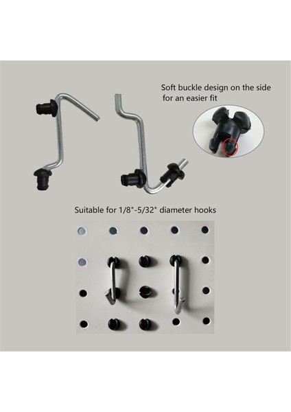 Peg Tahtası Kanca Kilitleri, 120 Pc Peg Tahtası Kilitler Pegook Stoper&#39;ları 1/8in Peg Boardhooks Için Kancaların Düşmesini Durdurmak Için Durdurucular (Yurt Dışından) fiyatları