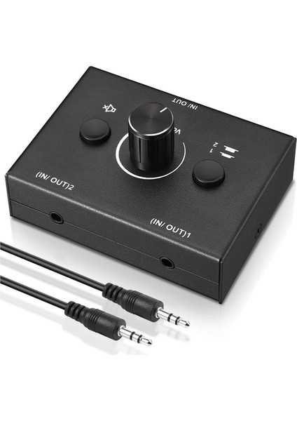 2 Set 3.5mm Ses Anahtarlayıcı, 2 Giriş 1 Çıkış/1 Giriş 2 Çıkış Ses Dinlatıcı Anahtarıcı, Anahtarlama Kutusu, Tek Kezli Sabit Düğmesi (Yurt Dışından) fiyatları