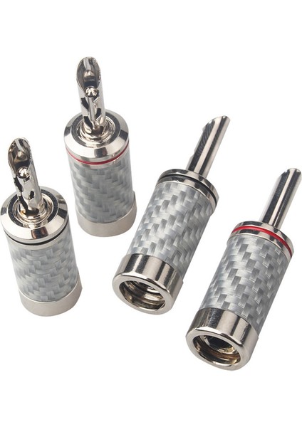 4pcs Muz Tapaları Hifi Dıy Karbon Fiber Elektrik Ses Hoparlör Kablosu Banana Konnektörü Tapası Beyaz (Yurt Dışından) fiyatları