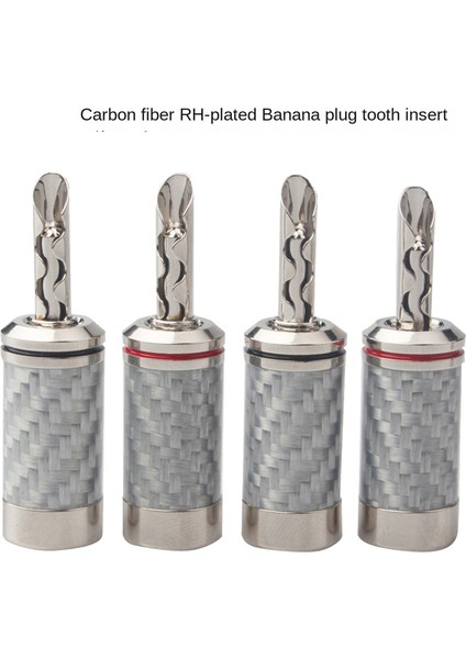 4pcs Muz Tapaları Hifi Dıy Karbon Fiber Elektrik Ses Hoparlör Kablosu Banana Konnektörü Tapası Beyaz (Yurt Dışından) modelleri