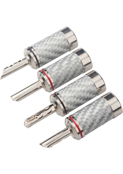 4pcs Muz Tapaları Hifi Dıy Karbon Fiber Elektrik Ses Hoparlör Kablosu Banana Konnektörü Tapası Beyaz (Yurt Dışından) indirimleri