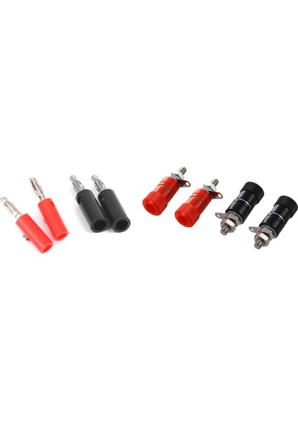 20 Pcs 3.8mm Iplik 4mm Muz Fiş Soketi Kırmızı + Kara Kıymetleme Post Değiştirme ve Konektörler (Yurt Dışından) fiyatları