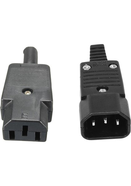 5paır Iec 320 C14 Güç Adaptör Kablo Fişi Yeniden Takılabilir Konektör Soketi 3pin Erkek &amp; Iec 320 C13 Dişi Fiş Adaptörü 3pin Soket Konektörü (Yurt Dışından)