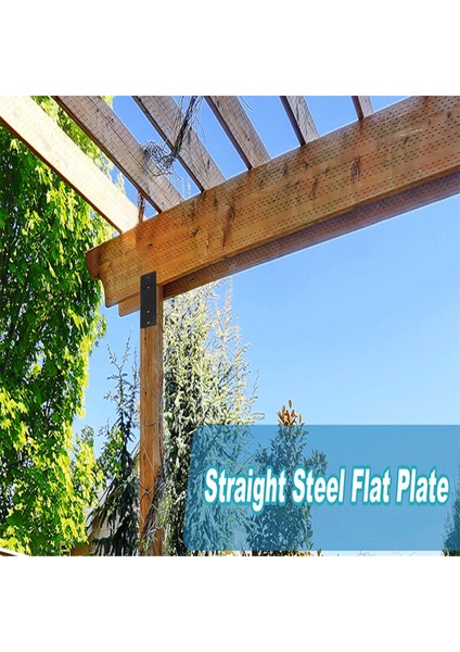 Kiriş Konektörlerine 2 Adet, Düz Çelik Düz Plaka, Tamir Plakası I Şekil Braketi, Siyah Toz Boyalı I Askılı (Yurt Dışından) modelleri