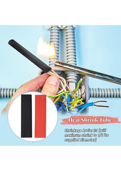 127PCS 2: 1 Isı Büzülme Boru Kablosu Kablo Kaplama Sargısı Elektrik Bağlantı Seti (Yurt Dışından) fırsatları