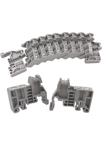 E/uk Dın Ray Terminal Blokları Son Durdurucu Braket Grisi, Terminal Blok Konnektörü (100 Paketi) (Yurt Dışından)