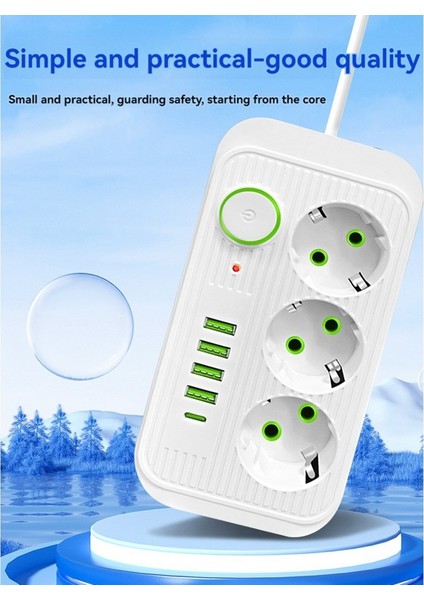 USB ve Tip C Güç Soketi Hızlı Şarj Ağ Filtre Adaptörü Ab Fiş Siyah (Yurt Dışından) fırsatları