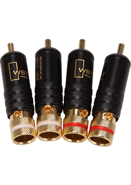 4pcs Rca Kilitleme Fişleri Sesli Video Konnektörleri (Yurt Dışından)