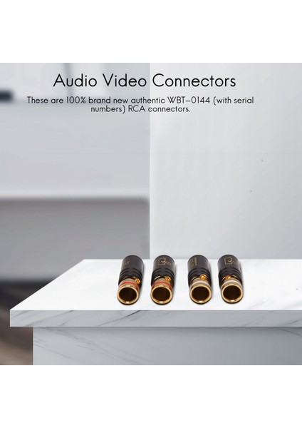 4pcs Rca Kilitleme Fişleri Sesli Video Konnektörleri (Yurt Dışından) modelleri