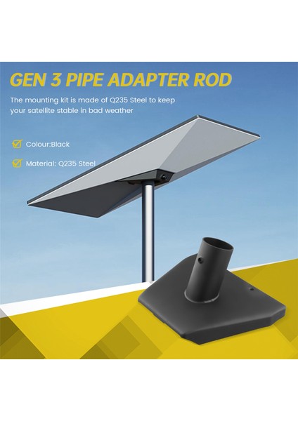 Starlink Için Gen 3 Boru Adaptörü Çubuk Montaj Konnektörü Yuvarlak Tüp Adaptör Tutucu Starlink V3 Plaka Çatı Montajı (Yurt Dışından) fırsatları