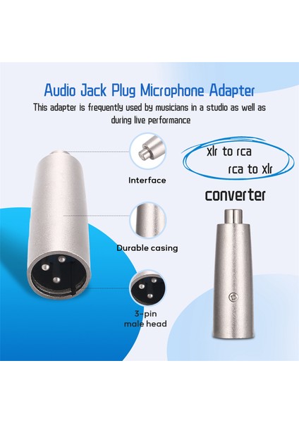 3 Pin Xlr Erkek To Rca Dişi Audio Jack Fiş Mikrofon Namlu Adaptör Dönüştürücü Konnektörü (Yurt Dışından) indirimleri