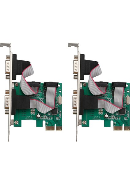 2x Pcı-E Pcı Express Çift Seri Db9 RS232 2 Bağlantı Noktası Denetleyici Adaptör Kartı Yeşil (Yurt Dışından)