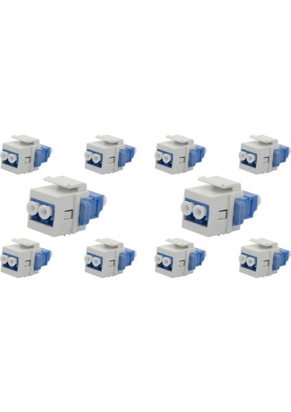 10X Lc Fiber Optik Adaptörü Lc - Lc Duplex Multimod 10GB F/f Duvar Plakaları Için Keystone Bağlayıcı, Yama Panelleri (Yurt Dışından)
