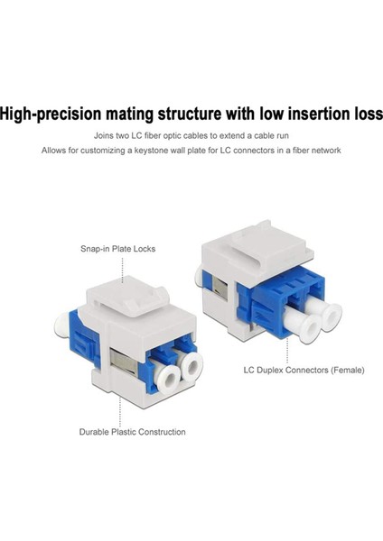 10X Lc Fiber Optik Adaptörü Lc - Lc Duplex Multimod 10GB F/f Duvar Plakaları Için Keystone Bağlayıcı, Yama Panelleri (Yurt Dışından) fırsatları
