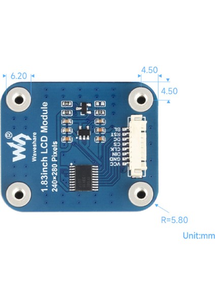 Waveshare 1.83 Inç LCD Ekran Modülü 240X280 Raspberry Pi Renk Yuvarlak Köşeler Için Çözünürlük IPS IPS Çok Fonksiyonlu LCD Ekran (Yurt Dışından) fırsatları