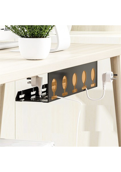 Masa Kablo Yönetimi Altında Sondaj Yok Metal Kablo Tepsisi Masa Altında Kelepçe Güç Şerit Kablosu Tutucu Raf Standı (Yurt Dışından)