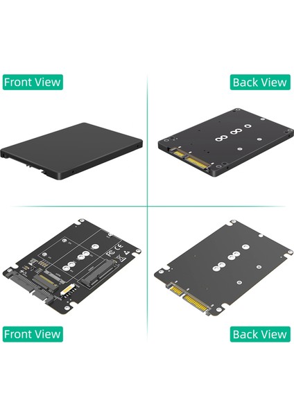 2 SSD Adaptörünün 2&#39;si Birleştirin M.2 Ngff Tuşunu B &amp; Msata 2.5 Inç Sata 3 Adaptör Dönüştürücü Harici SSD Kasa Kutusu (Yurt Dışından) fiyatları