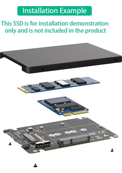2 SSD Adaptörünün 2&#39;si Birleştirin M.2 Ngff Tuşunu B &amp; Msata 2.5 Inç Sata 3 Adaptör Dönüştürücü Harici SSD Kasa Kutusu (Yurt Dışından) indirimleri