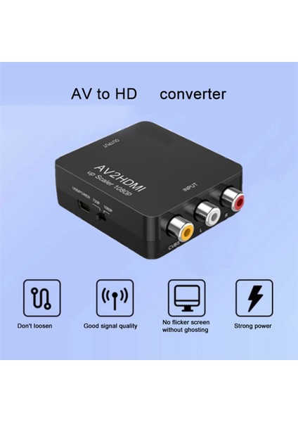 2x Rca - HDMI Av - HDMI Dönüştürücü 1080P Mini Rca Cvbs Video Ses Dönüştürücü Adaptör Pal/ Ps3/ Stb/ Xbox Vhs Için (Yurt Dışından) fiyatları