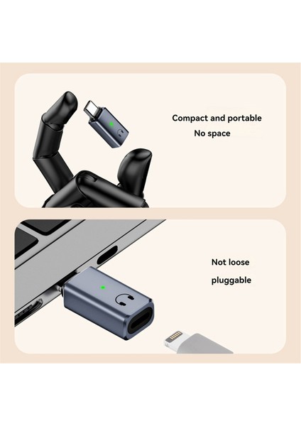 Kulaklık Kablosu Dönüştürücü USB C IPhone 15 Için 8 Pimli Kadın Ses Adaptörü Erkek, iPad MacBook Tip C Cep Telefonu Gri (Yurt Dışından) indirimleri