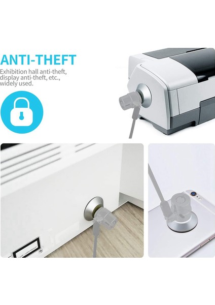 Dizüstü Bilgisayarları, Tabletleri, Monitörleri, iPhone Akıllı Telefonu Kilitlemek Için Kablolar Için Yuvalı 4x Çapa Plakası Yapışkan Güvenlik Plakası (Yurt Dışından) modelleri