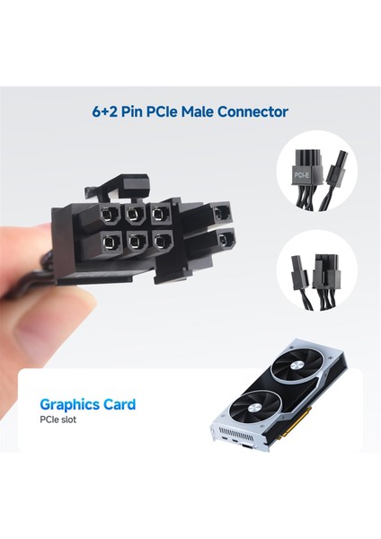 8 Pin Gpu Güç Kablosu, 8 Pin Psu Erkek To 6+2 Pin Pcıe Erkek Kablosu, Corsair Rmx Cs-M Grafik Kartı Güç Kablosu (Yurt Dışından) indirimleri