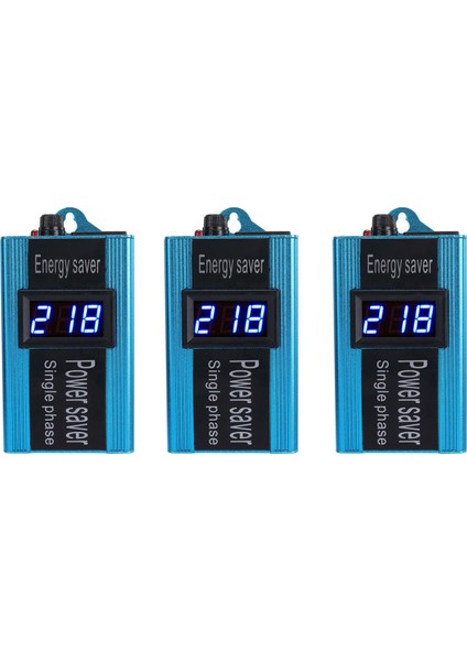 3x Akıllı Güç Tasarrufu Enerji Tasarrufu Cihazları Akıllı Güç Faktörü Koruyucu Elektrik Tasarruf Kutusu 100KW, Mavi, Us Fiş (Yurt Dışından)