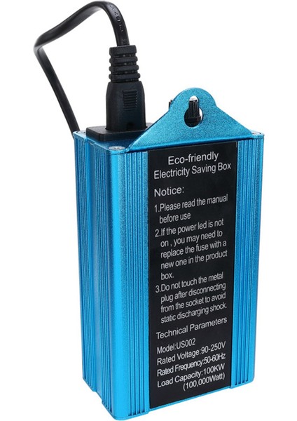 3x Akıllı Güç Tasarrufu Enerji Tasarrufu Cihazları Akıllı Güç Faktörü Koruyucu Elektrik Tasarruf Kutusu 100KW, Mavi, Us Fiş (Yurt Dışından) fırsatları