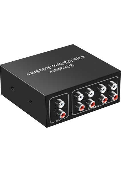 4 Bağlantı Noktası Iki Yönlü Rca Ses Değiştirici Kutusu Ses Döner Anahtar Fişi Tv Oyunu Konsolu Kulaklık Için Ses Ayırıcı Oynat (Yurt Dışından)