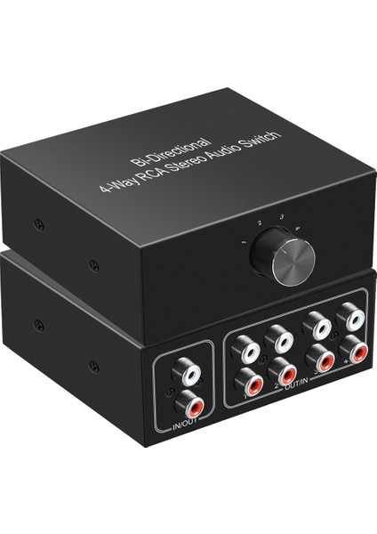 4 Bağlantı Noktası Iki Yönlü Rca Ses Değiştirici Kutusu Ses Döner Anahtar Fişi Tv Oyunu Konsolu Kulaklık Için Ses Ayırıcı Oynat (Yurt Dışından) fiyatları