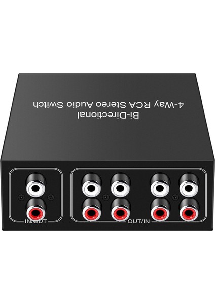 4 Bağlantı Noktası Iki Yönlü Rca Ses Değiştirici Kutusu Ses Döner Anahtar Fişi Tv Oyunu Konsolu Kulaklık Için Ses Ayırıcı Oynat (Yurt Dışından) modelleri