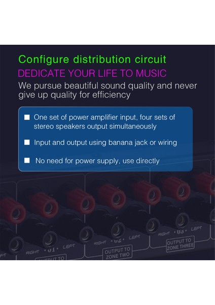 Pasif 1 In-4 Çıkış Ses Amplifikatörü / Hoparlör Sinyal Splitter Kutusu Distribütörü Ses Değiştirici (Yurt Dışından) indirimleri