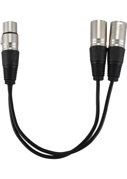 2x Yeni 3pin Xlr Dişi Kriko - Çift 2 Erkek Fiş Y Ayırıcı Kablo Adaptörü 1 Ft Kordon (Yurt Dışından) fiyatları