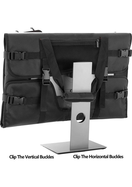 24 Inç LCD Ekranlar ve Monitörler Için 2x Taşıma Torbası, 24 Inç Monitör Için Koruyucu Monitör Seyahat Durumu, Siyah (Yurt Dışından) indirimleri